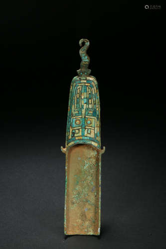 Inlaid turquoise belt hook Han Dynasty