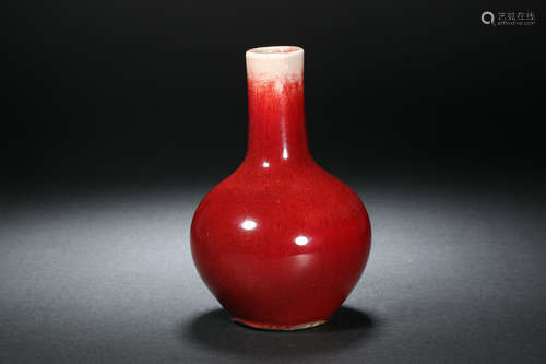 Jun Kiln Garlic Bottle in Qing Dynasty