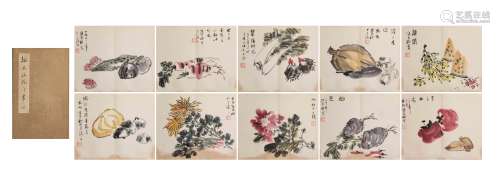 Chinese Ink Painting Zhang Dazhuang Flower Book Album B22