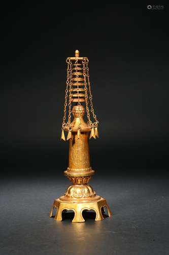 Gilt Bronze Stupa in Liao Dynasty