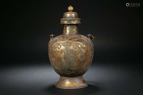 Gilt Silver Pot in Liao Dynasty