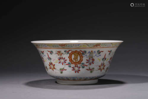 A Famille Rose Longevity Bowl