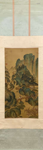 A Chinese Landscape Painting, Qiu Ying Mark