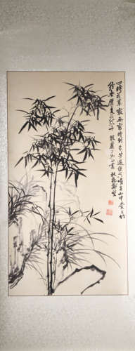 A Chinese Bamboo Painting, Zheng Banqiao Mark