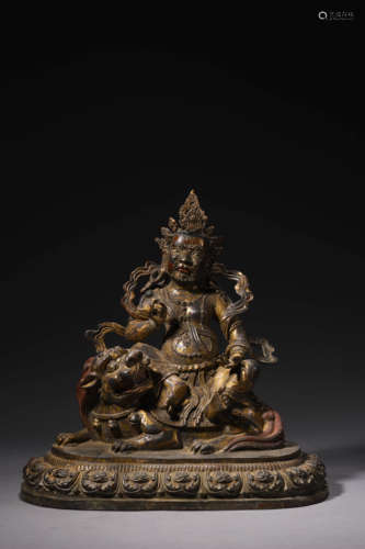 A Bronze Statue Of Yellow Jambhala