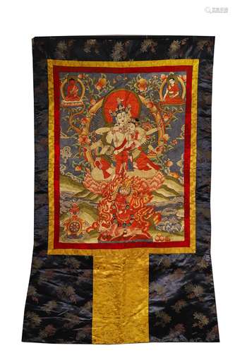 A Thangka Panel Of Samvara