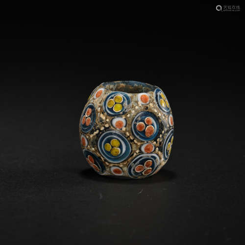 TANG DYNASTY, CHINESE COLORED GLASS BEAD