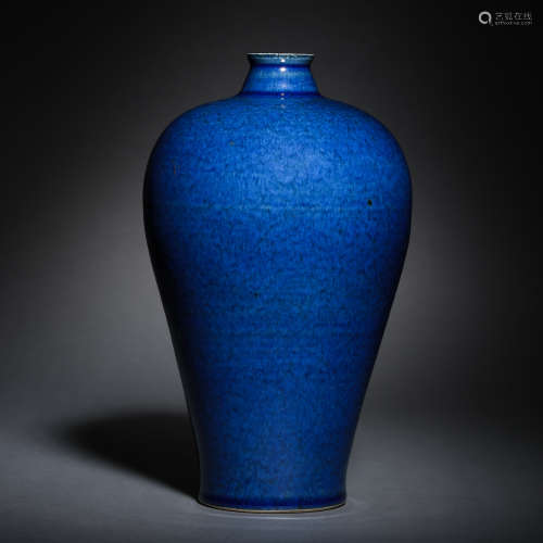 MING DYNASTY, CHINESE JI BLUE GLAZED PLUM VASE