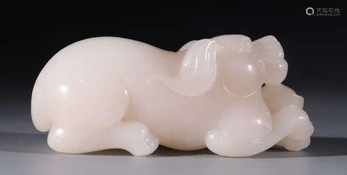 HETIAN JADE DOG PENDANT