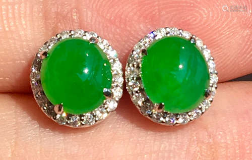 ICY JADEITE&DIAMOND EARRING