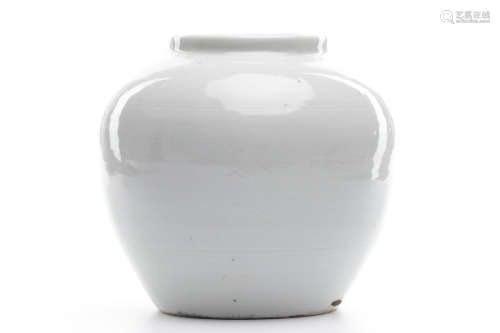 Chinese White Glazed Porcelain Jar