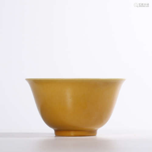 Chinese Yellow Ground Porcelain Cup