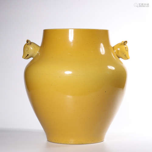 Chinese Yellow Glaze Porcelain Jar