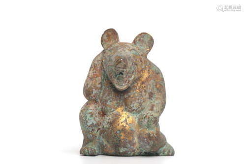 Chinese Gilt Bronze Archaistic Vessel
