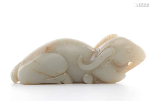 Chinese Celadon Jade Carved Sheep