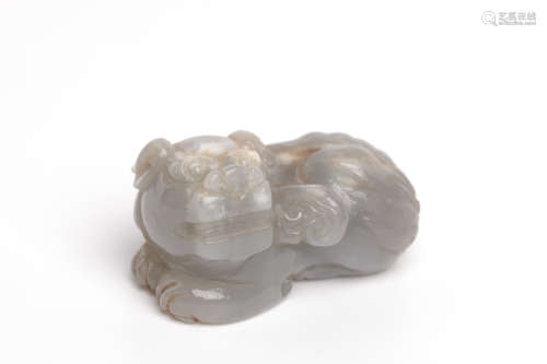 Chinese Agate Carved Foolion