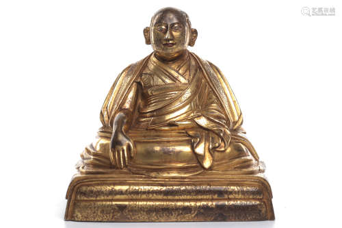 Chinese Gilt Bronze Seated Buddha