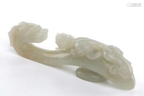 Chinese Celadon Jade Belt Hook