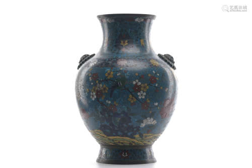 Chinese Large Cloisonne Jar With Foolion Mask