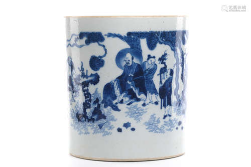 Chinese Blue White Porcelain Brush Pot