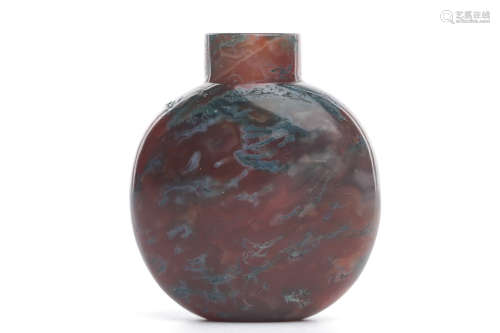 Chinese Moss Agate Snuff Bottle