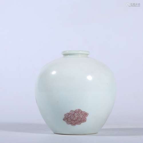chinese underglaze red porcelain small jar