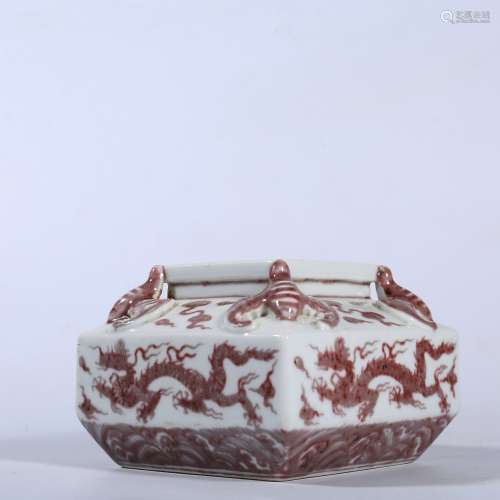 chinese underglaze red porcelain small jar