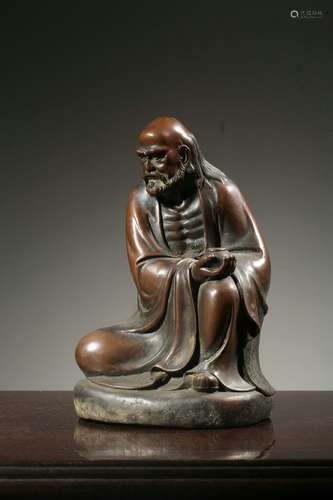 chinese bronze seated buddha statue