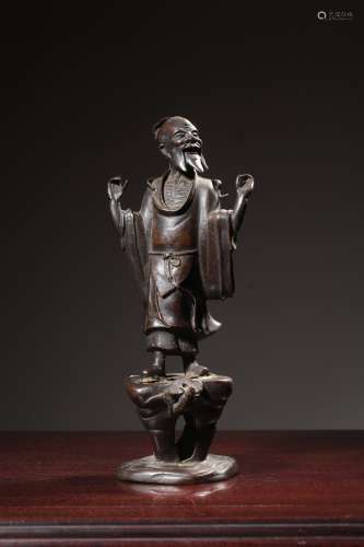 chinese bronze scholar statue