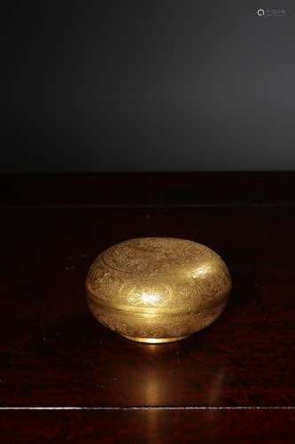 chinese gilt bronze censer box