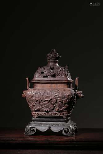 chinese eaglewood censer（with red sandalwood base）