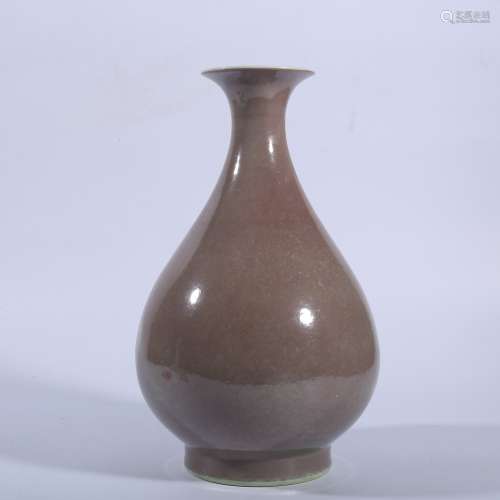 chinese red glazed porcelain pear shaped vase