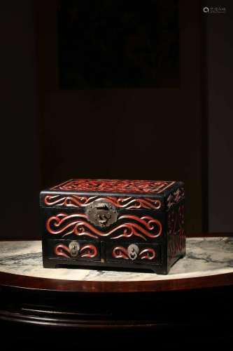 chinese tixi lacquer treasure box