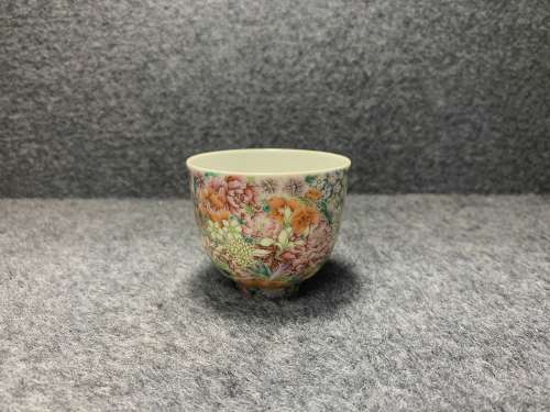 chinese famille rose porcelain cup