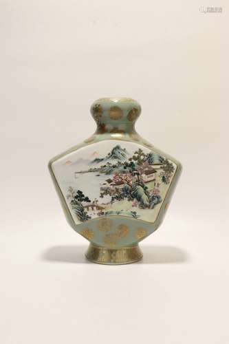 chinese celadon glazed porcelain vase