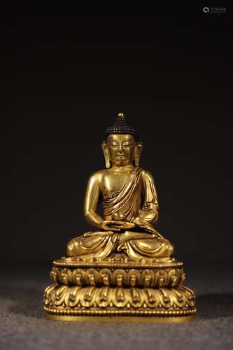 chinese gilt bronze buddha statue