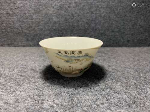 chinese famille rose porcelain cup