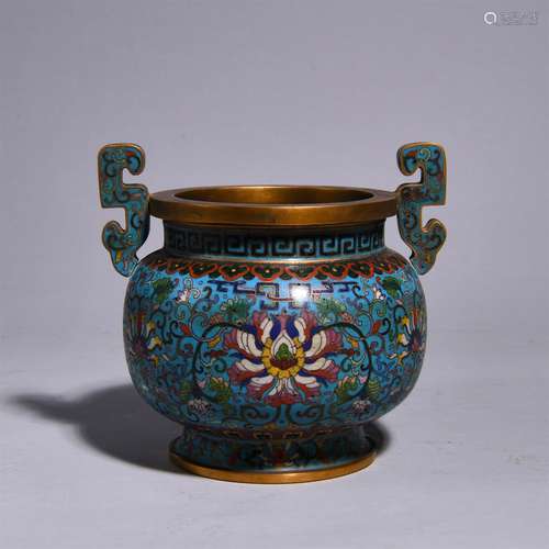 A CLOISONNE ENAMEL INCENSE BURNER