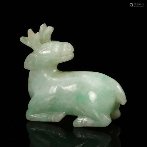 Chinese Jadeite Deer Figurine