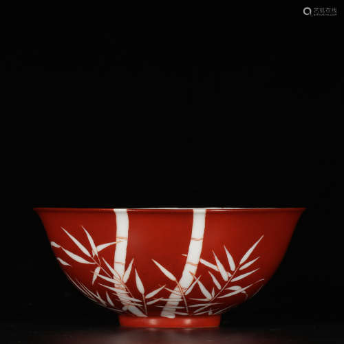 Chinese Red Glaze Porcelain Bowl