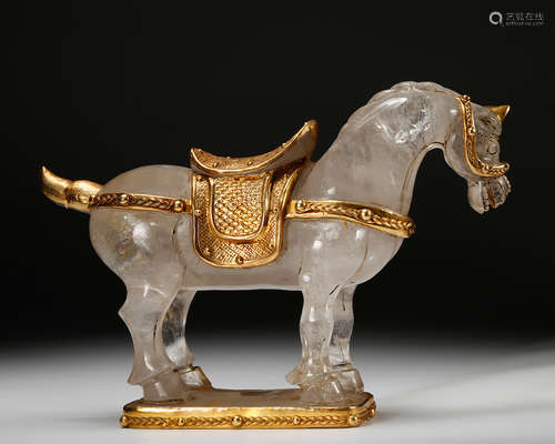 Chinese Crystal Carved Horse