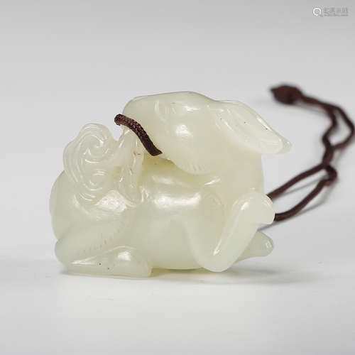 Chinese White Jade Pendant