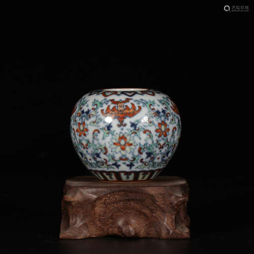 Chinese Wucai Porcelain Water Coupe