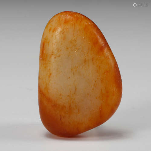 Chinese Jade Pebble With Russet