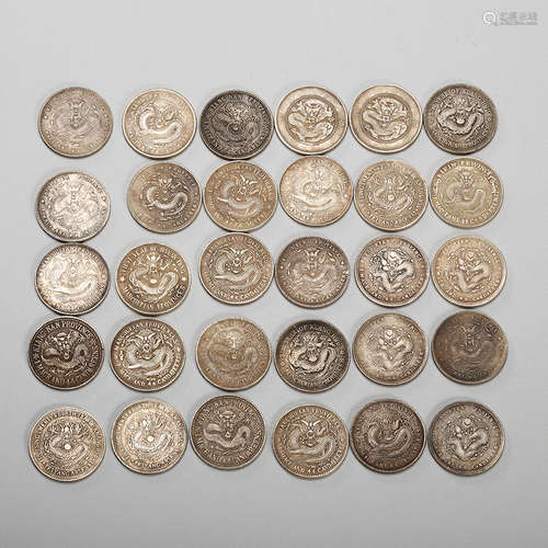 Chinese Set Of 30 Silver Coins