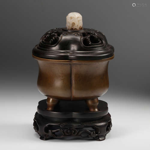 Chinese Bronze Tripod Censer