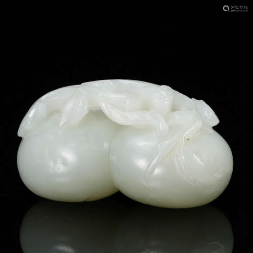 Chinese White Jade Carved Ornament
