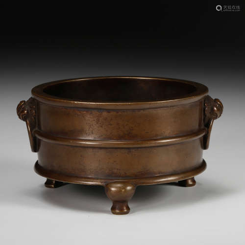 Chinese Bronze Tripod Censer