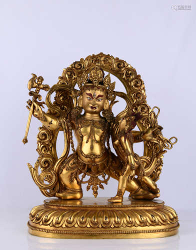 Chinese Gilt Bronze Raktayamari