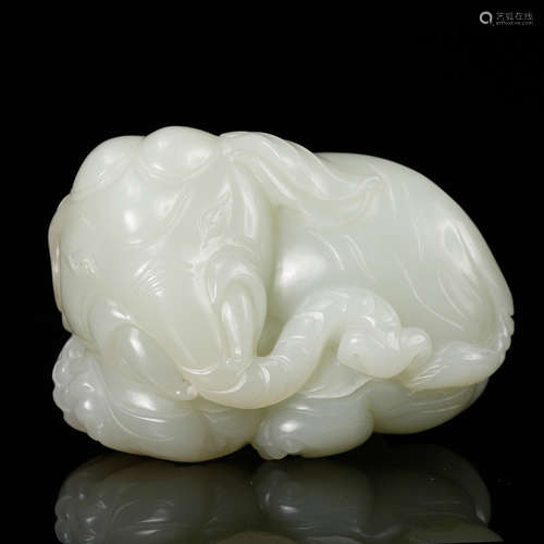 Chinese White Jade Elephant